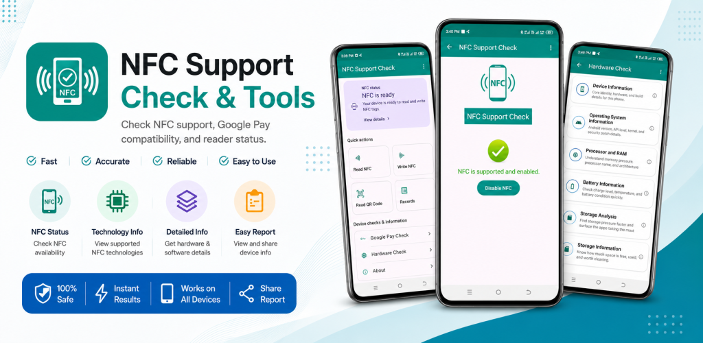 NFC Support Check & Tools feature graphic