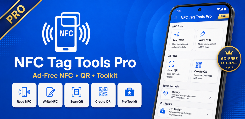 NFC Tag Tools Pro feature graphic