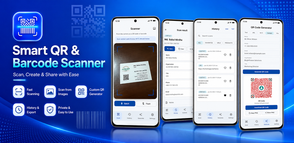 Smart QR &amp;amp; Barcode Scanner feature graphic