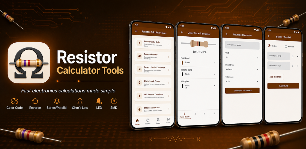 Resistor Color Code Calculator feature graphic