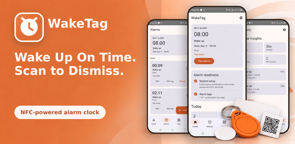 WakeTag feature graphic