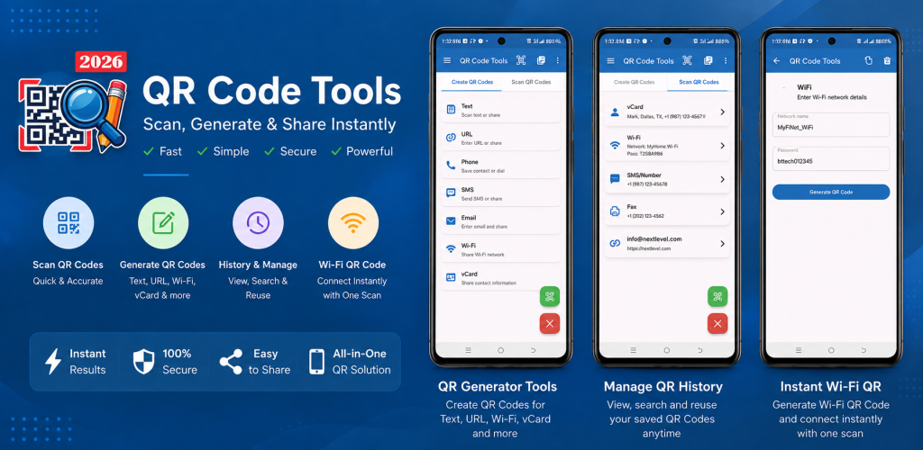 QR Code Tools feature graphic